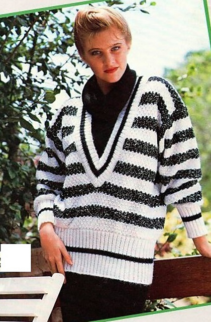 Black and white knit