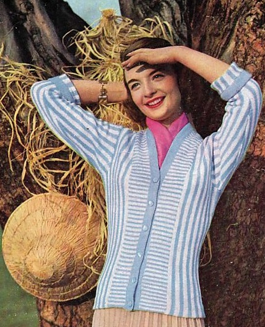 Striped cardigan from Italy