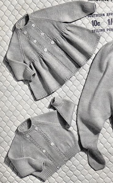 Pram set: Coat and Cardigan