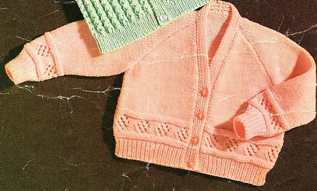 Pink V neck raglan cardigan