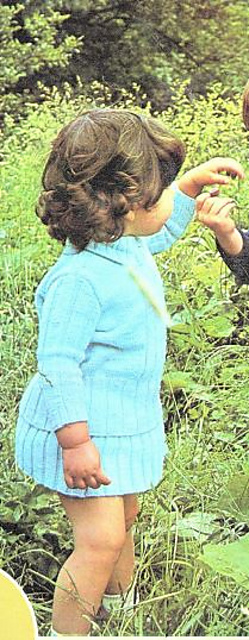Girl's ribbed suit