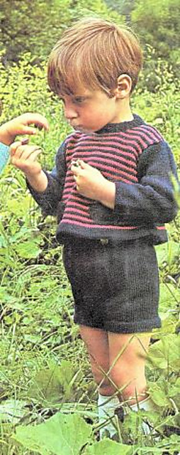 Boy's striped suit