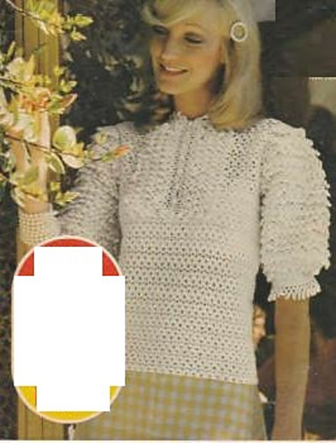 Puff sleeved evening blouse