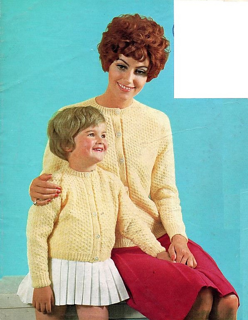 Raglan Cardigan for Mother and Daughter