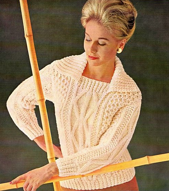 Aran pattern sweater