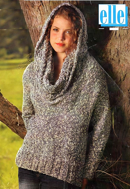 Cable Cowl Neck pullover