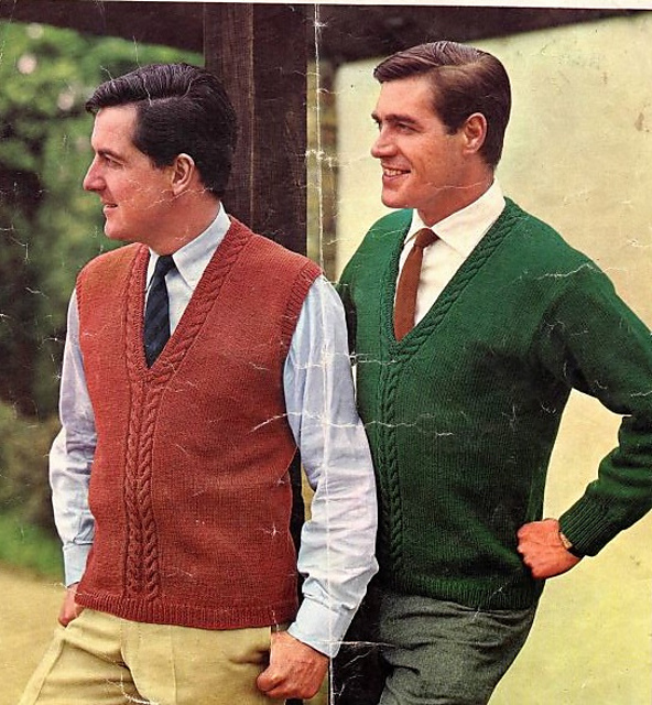 V neck for manly comfort