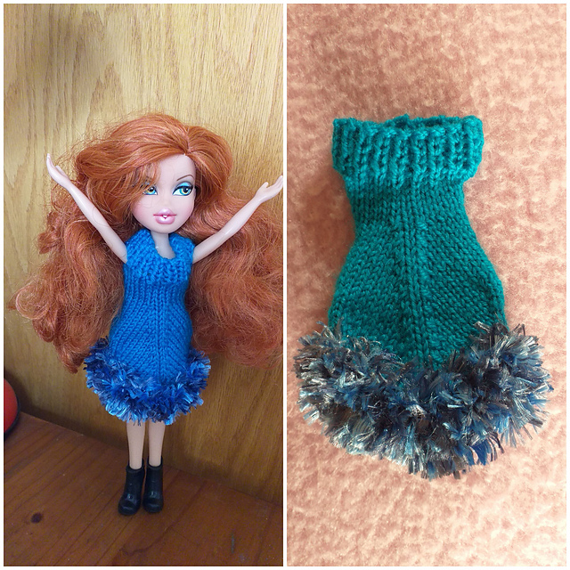 Bratz #034 Green dress with fringe