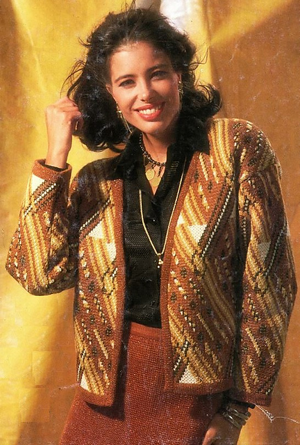 4346 Lady's 4 col Fairisle jacket