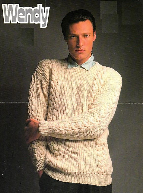 Ravelry: Fishermans Rib sweater w/ cables pattern by Wendy Yarns