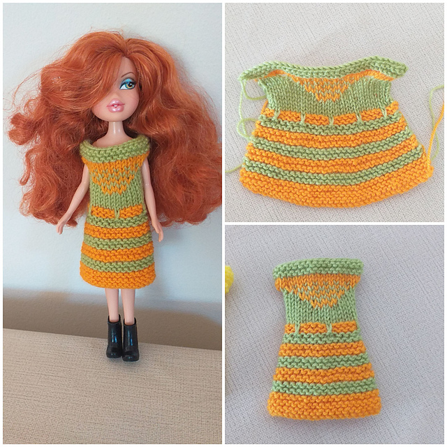 Bratz #113 Orange and green dress