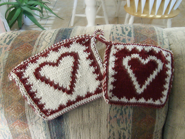 Heart Double Knit Hotpad