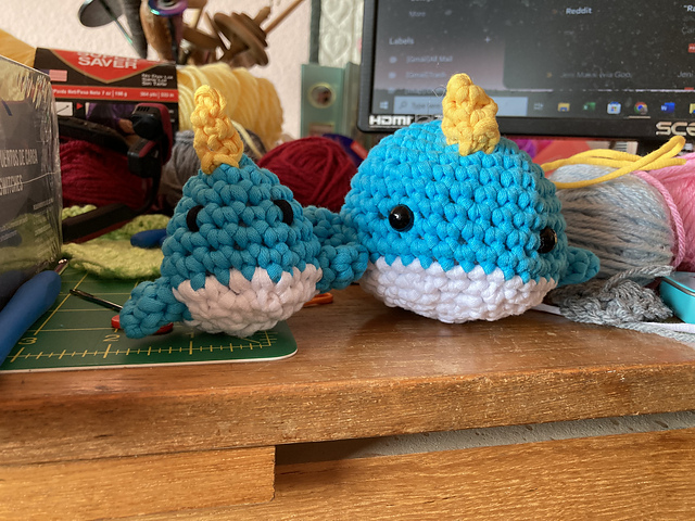 Ravelry: GemmaDW's Bjorn and Benny the Wooble Narwhals