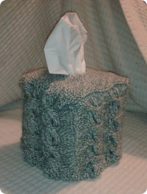 Ruched Cable Tissue Box Cover