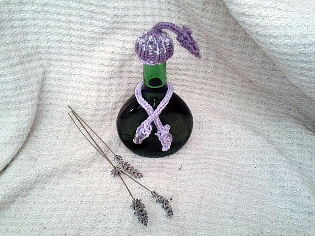 Lavender cord and bottle topper
