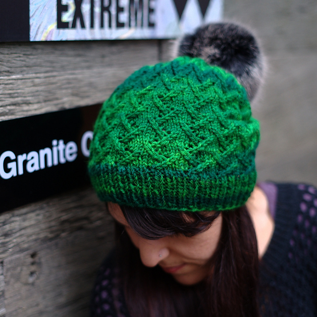 Cable Hat, Lattice Beanie
