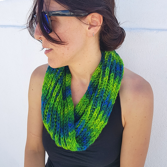 One Color Brioche Scarf & Cowl