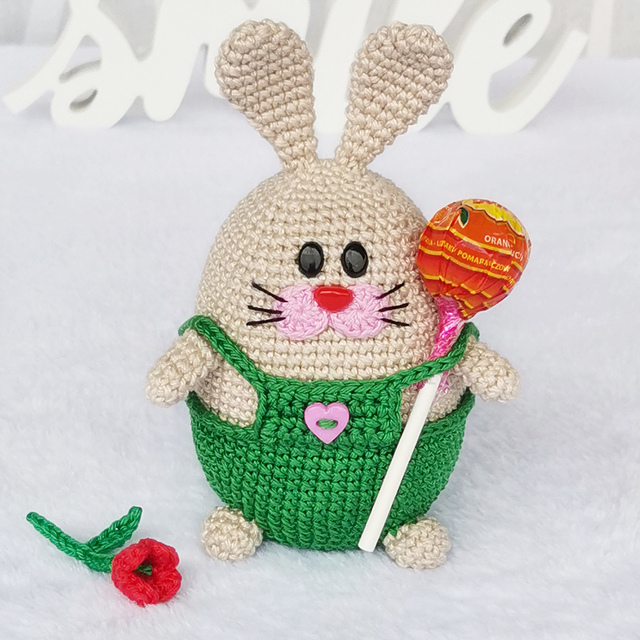 Spring Bunny in Overalls