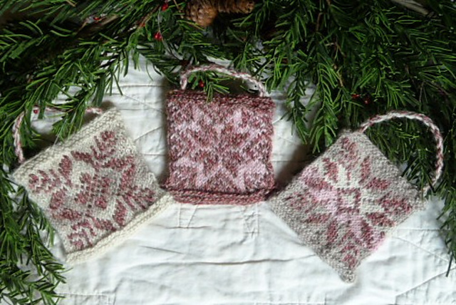 Fairly Easy Fair Isle Ornaments - Snow Flakes