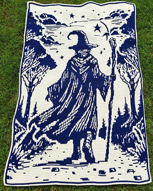 Wizard's Way | Fantasy Wizard Mosaic Blanket