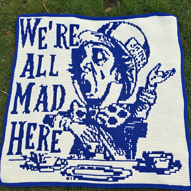 Mad Hatter | Alice in Wonderland Crochet Blanket