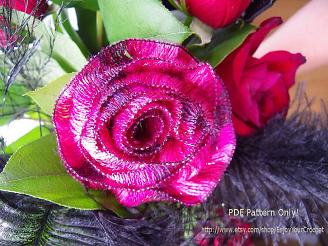 Crochet ROSE Flower Pattern