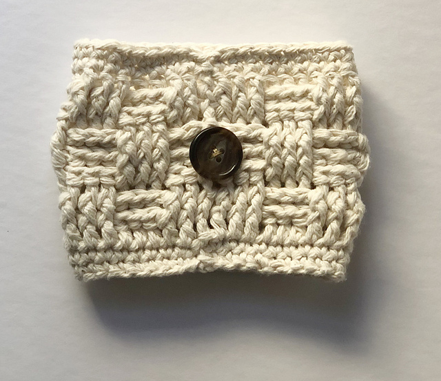 Basket Weave Crochet Mug Cozy