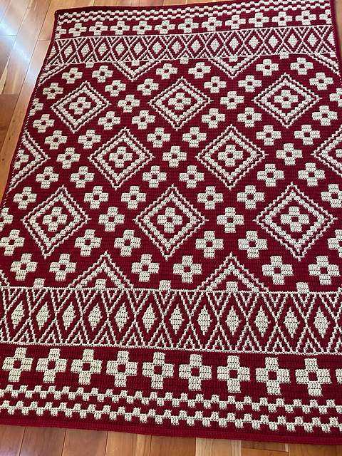 RosieMac Overlay Mosaic Afghan