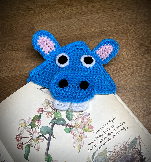 Corner Bookmark - Hippo
