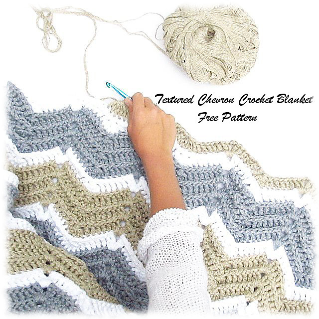 Ravelry Textured Chevron Blanket pattern by for the love of knitwear