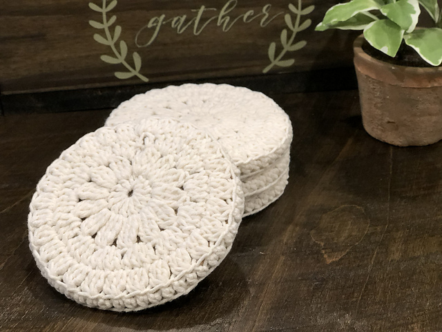 Creamy Crochet Coasters