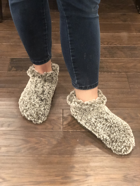 Faux Fur Knit Slippers
