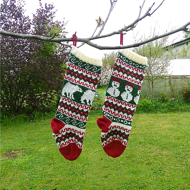 Snowman and Polar Bear Christmas Stockings