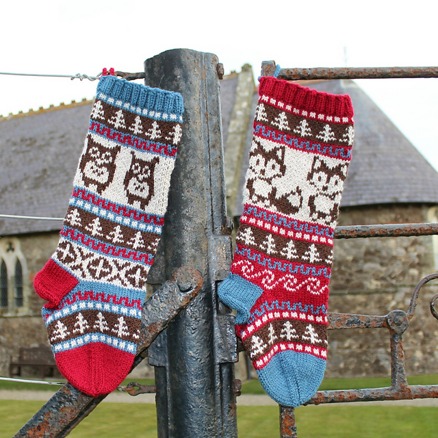 Owl and Fox Christmas Stockings