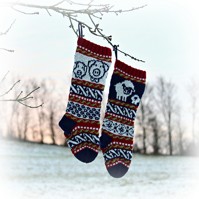 Pigs Christmas stocking