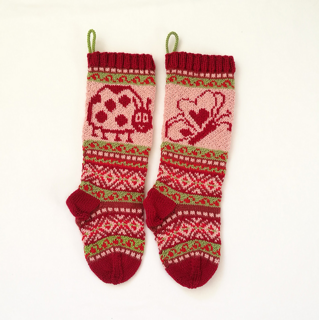 Ladybird Christmas stocking