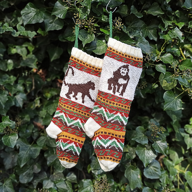Monkey Christmas stocking
