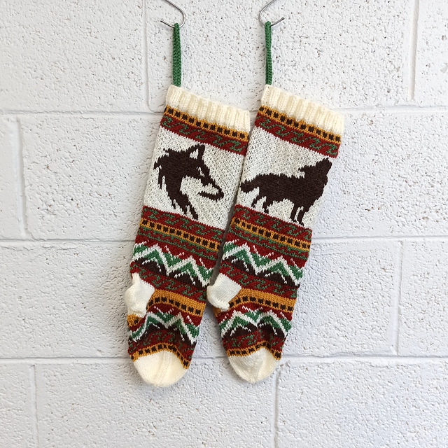 Wolf Christmas stockings