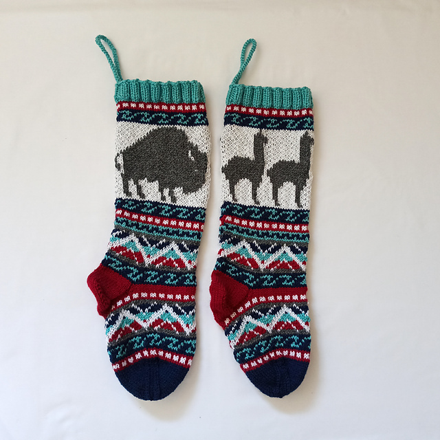Alpaca Christmas stocking