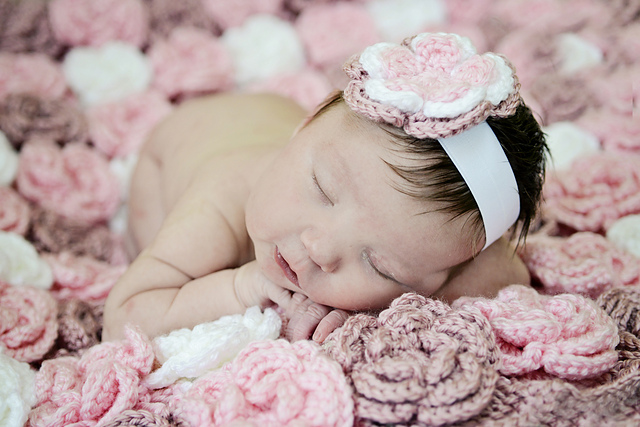 Gingham Flower Blanket