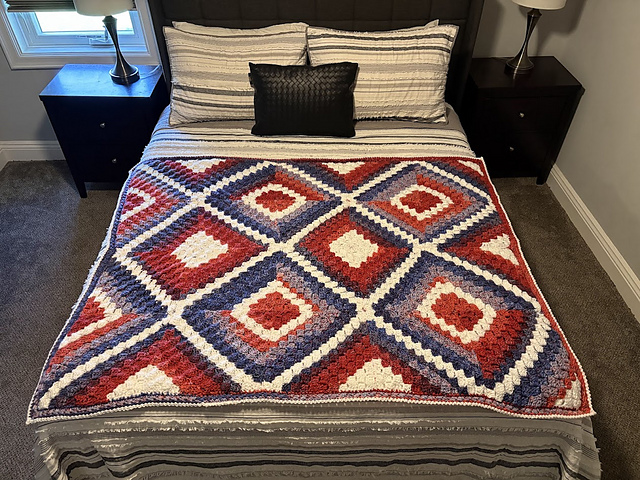 Firework Quilt Motif Afghan