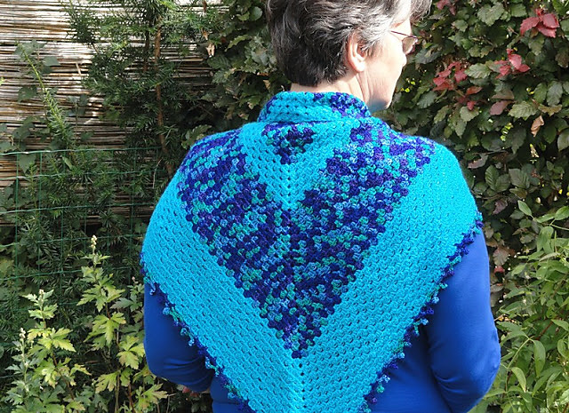 Big Stripe Granny Shawl