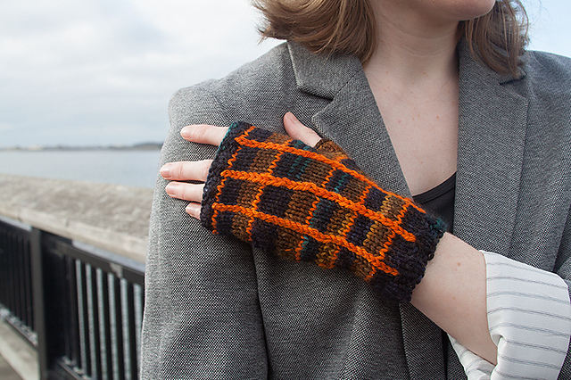 Plaid Fingerless Mitts