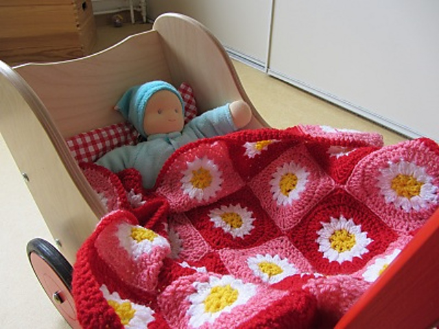 Daisy Doll Blanket Square