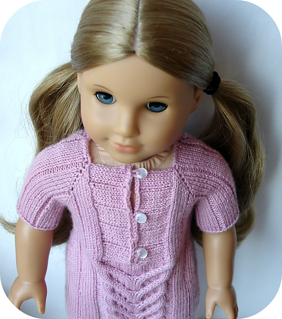 Jane - Cabled Sweater Dress For American Girl 18 Inch Dolls