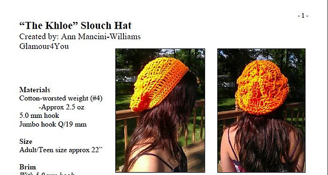 The "Khloe" Slouch Hat