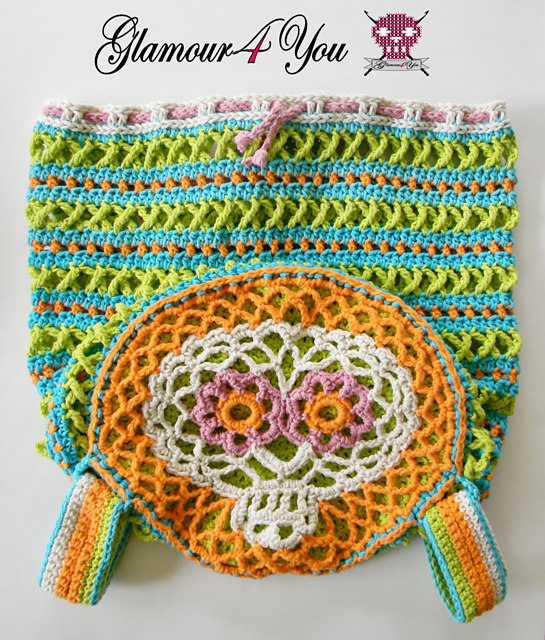 Sugar Skull - Oversize Shoulder Satchel