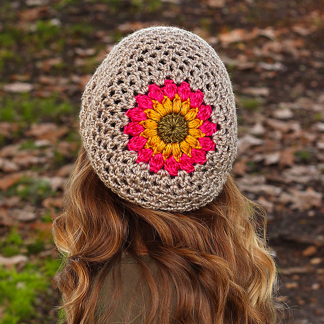 Spring Blossom Slouchy Hat