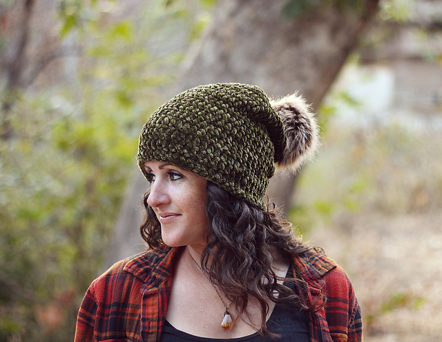 Velvet Slouchy Beanie