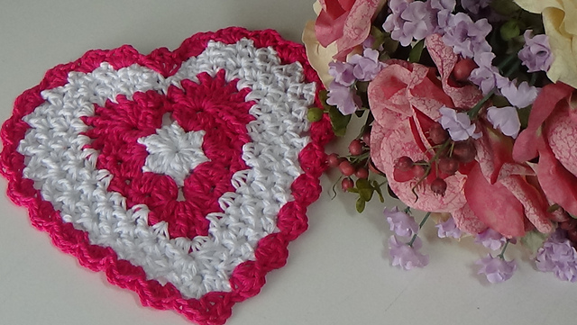 Heart Dishcloth #520